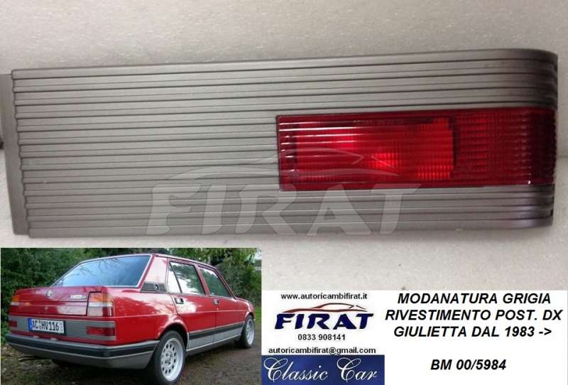 MODANATURA RIVESTIMENTO GIULIETTA 83 -> POST.DX GRIGIO